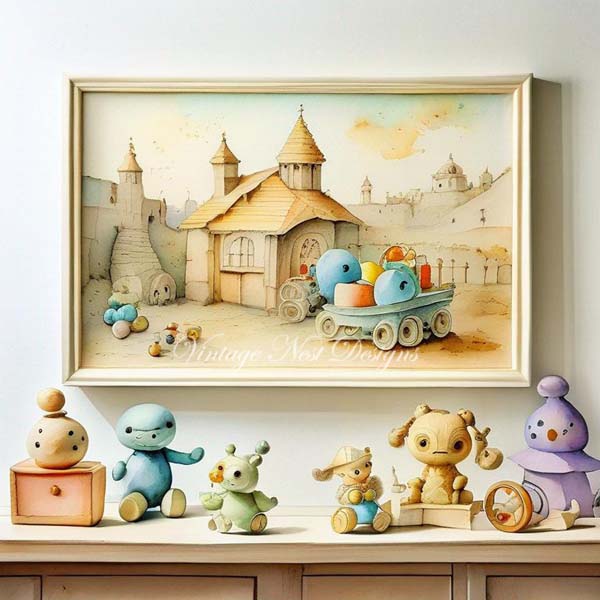 A Babies Room No.1 Digital Prints Scrapbooking Illustration