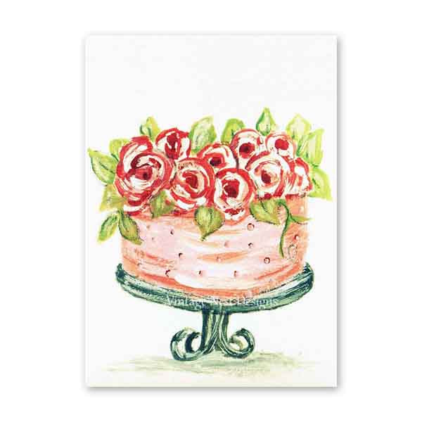 Cake No.1 ACEO Digital Print Acrylic Painting