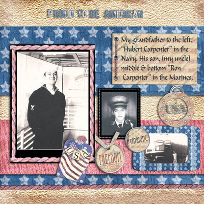 Digital Scrapbooking An American Kit Instant Download