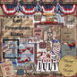 Digital Scrapbooking Ein amerikanisches Kit Sofort-Download