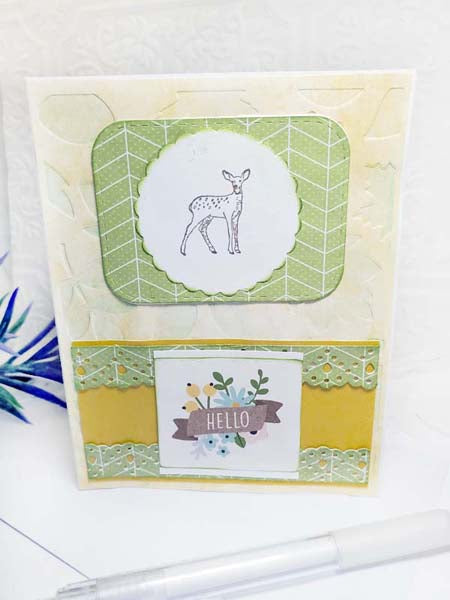Animal Card No.1 Greeting Blank Inside Handmade One of a Kind
