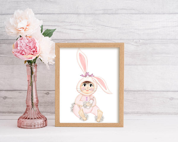 Digital Print Baby Bunny Graphics No.1 Illustration Instant Download