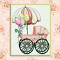 Digital Print Baby Buggy Graphics No.1 Dollhouse Miniature Instant Download