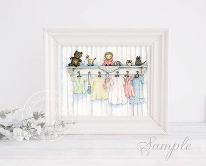 Digital Print Baby Time No.1 Watercolor Painting Instant Download