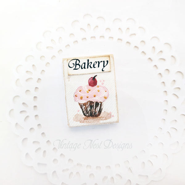 Bäckerei Cupcake Nr. 1 Puppenhaus Miniatur Handgemacht