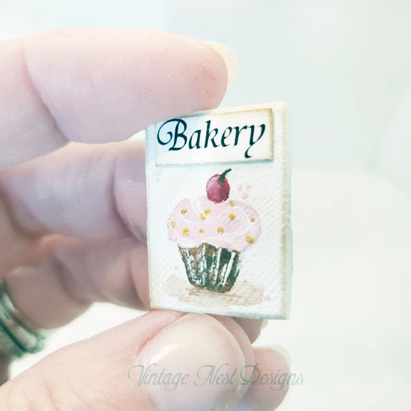 Bäckerei Cupcake Nr. 1 Puppenhaus Miniatur Handgemacht