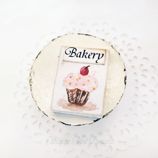 Bäckerei Cupcake Nr. 1 Puppenhaus Miniatur Handgemacht