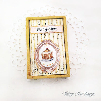 Miniature Bakery Sign No.17 Handmade for Dollhouse