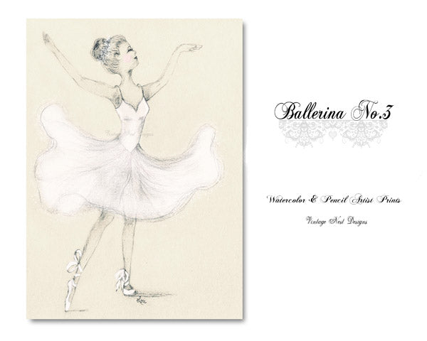 Dessin au crayon numérique de danseuse classique n°3