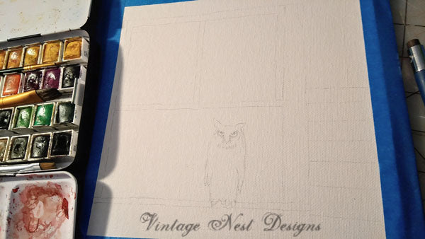 Digital Print Barn Owl No.1 Watercolor Painting Instant Download