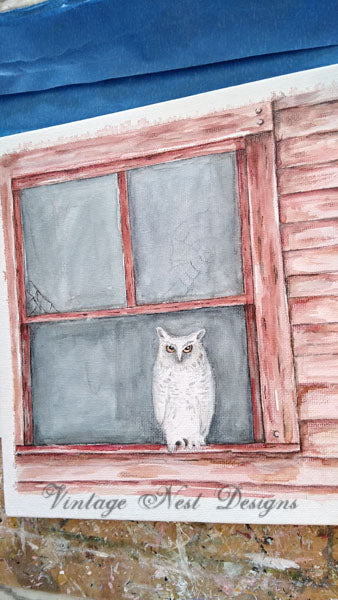 Digital Print Barn Owl No.1 Watercolor Painting Instant Download