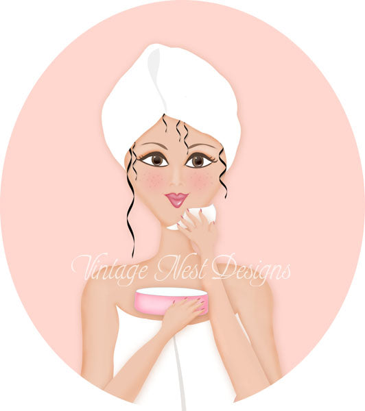 Bathing Beauty Nr. 4 Digitaldruck-Illustration