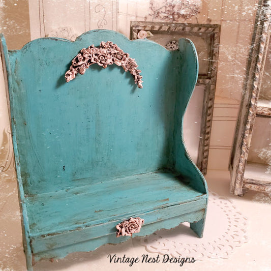 Old Bench No.5 Dollhouse Miniature Handmade