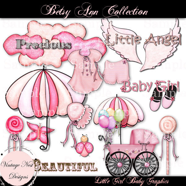 Betsy Ann Collection Nr.1 Digitale Drucke Illustrationen