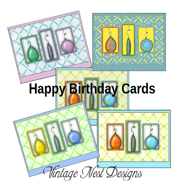 Digital Scrapbooking Birthday Cards No.1 Freebie Instant Download
