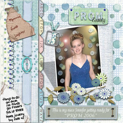 Blue Beauty Kit Digital Scrapbooking Freebie