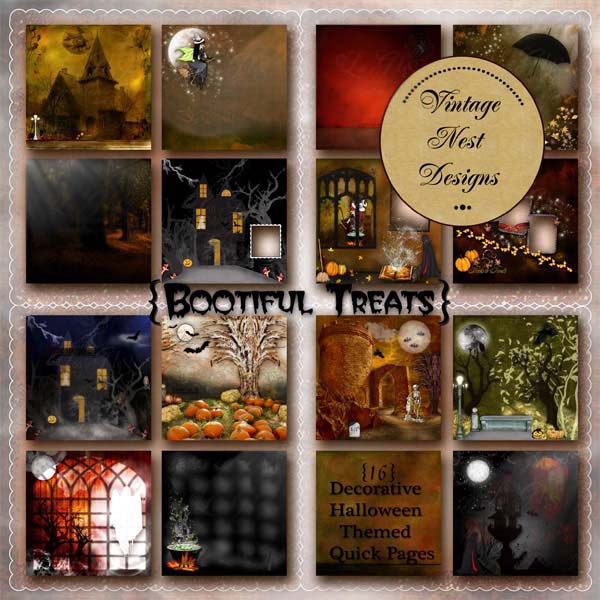 Digital Scrapbooking Bootiful Treats Halloween Quick Pages Instant Download