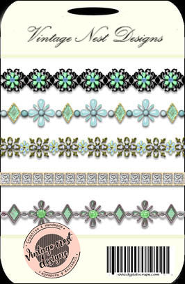 Digital Scrapbooking Border Jewelry No.2 Elements Instant Download