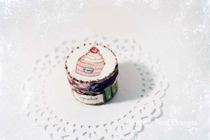 Miniature Cupcake Box No.50 Handmade One of a Kind