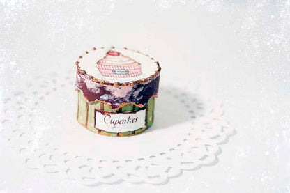 Miniature Cupcake Box No.50 Handmade One of a Kind