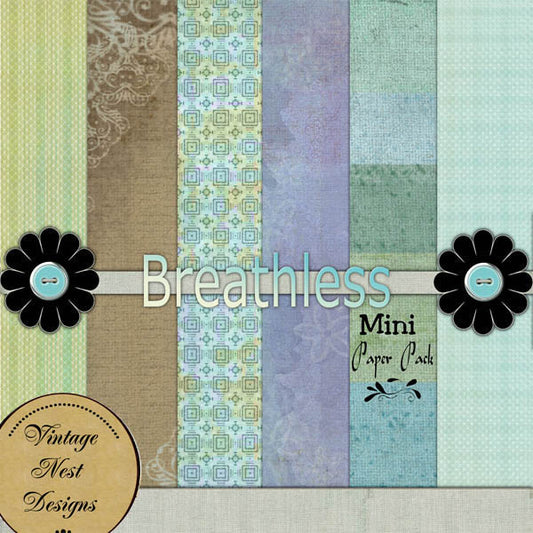 Digital Scrapbooking Breathless Mini Paper Pack Instant Download