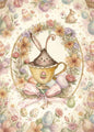 Digital Print Bunny in Cup No.1:3 Watercolor Instant Download