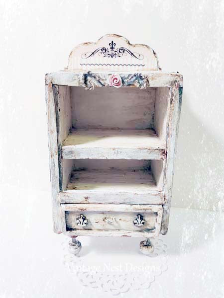 Miniature Cabinet No.46 Handmade for Dollhouse Wooden Handmade Furniture