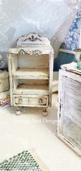 Miniature Cabinet No.46 Handmade for Dollhouse Wooden Handmade Furniture