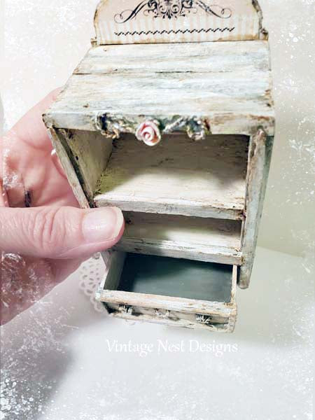 Miniature Cabinet No.46 Handmade for Dollhouse Wooden Handmade Furniture