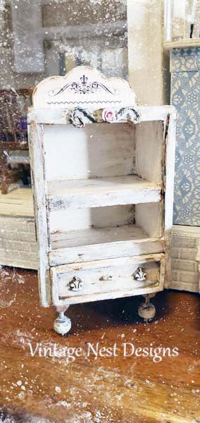 Miniature Cabinet No.46 Handmade for Dollhouse Wooden Handmade Furniture