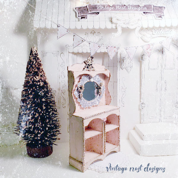 Digital Print Cabinet No.1 Dollhouse Pattern Furniture DIY