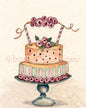 Digital Prints Cake No.5 Watercolor Painting Instant Download