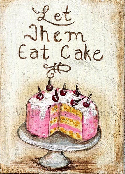 Digital Print Let Them Eat Cake No.2 ACEO Digital Print Acrylic Painting