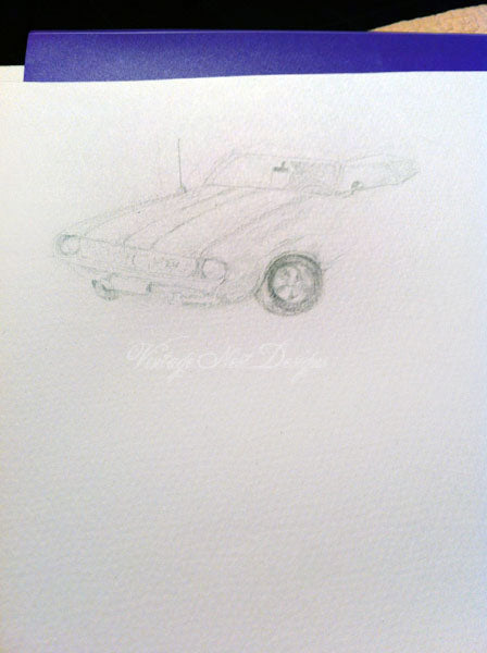 Camaro Z28 Nr. 1 Digitaldruck Aquarellmalerei