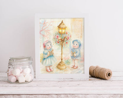 Weihnachtliche Kinder-Sternsinger Nr. 1:2 ACEO Digitaldruck-Illustration
