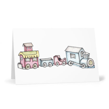 Digital Print Choo Choo Train No.1 Colored Pencils Instant Download