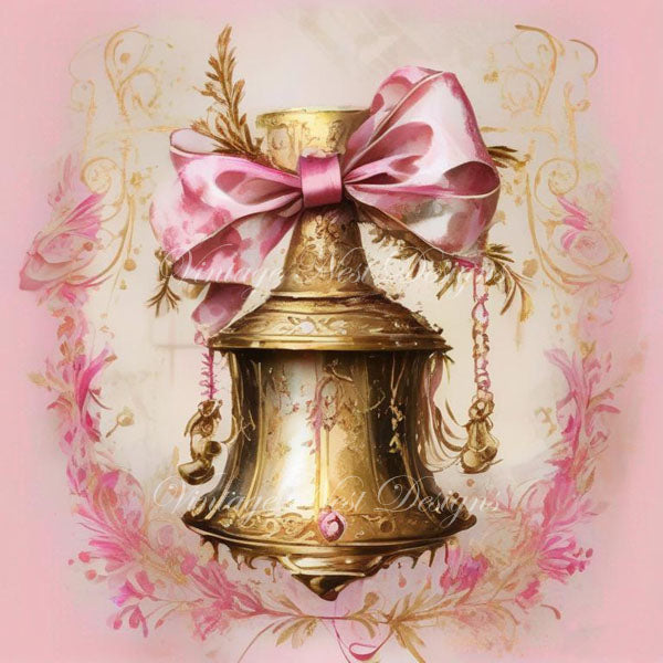 Digital Print Christmas Bell No.1 Illustration Digital Download