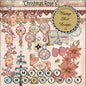 Digitales Scrapbooking Weihnachtsrosen-Set Sofort-Download