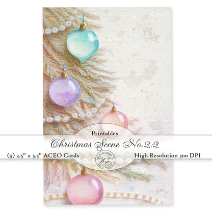 Weihnachtsszene Nr. 2 ACEO Digitaldrucke Illustration