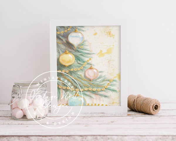Digital Prints Christmas Scene No.2 ACEO Illustration Instant Download