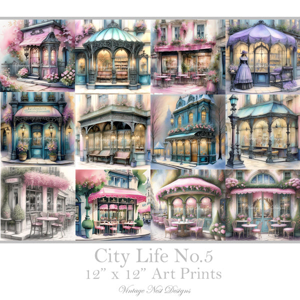 Bundle City Life No.5 Digital Prints Illustration