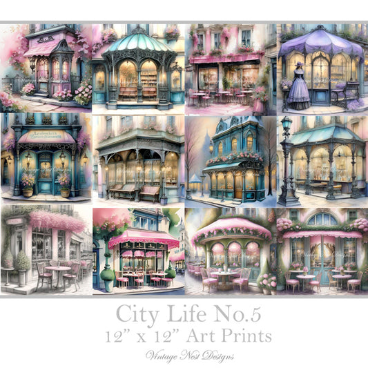 Bundle City Life No.5 Digital Prints Illustration