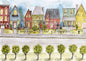 Vie Urbaine No.3 Impression numérique Aquarelle