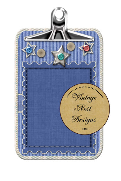 Digital Scrapbooking Clipboard Tag No.1 Element Instant Download