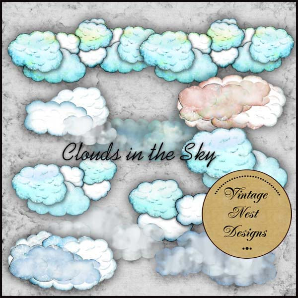 Illustration numérique "Nuages dans le ciel n°1"