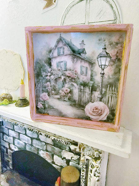 Miniature Cottage House No.8-1 Handmade Dollhouse Wall Decor 1:12 Scale
