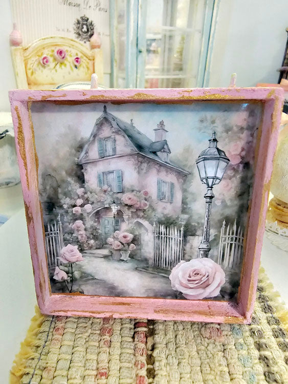Miniature Cottage House No.8-1 Handmade Dollhouse Wall Decor 1:12 Scale