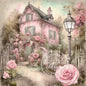 Illustration eines digitalen Cottage-Hauses Nr. 8 als Sofort-Download