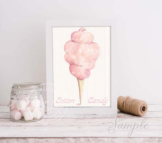 Cotton Candy No.2 ACEO Digital Print Watercolor Painting