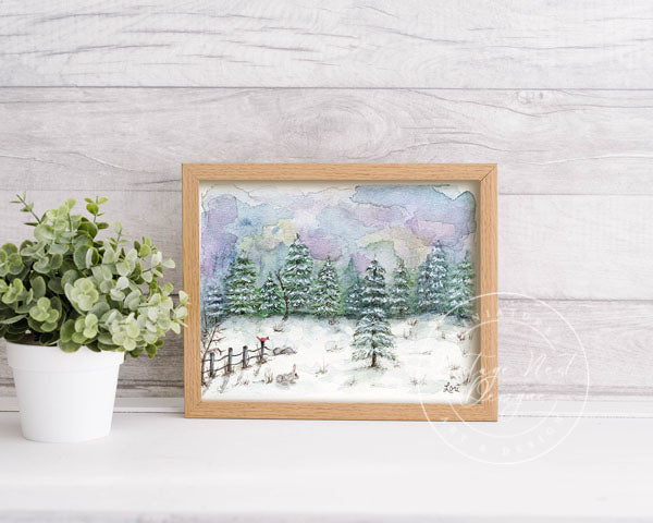 Country Life No.4 ACEO Digital Print Watercolor Painting